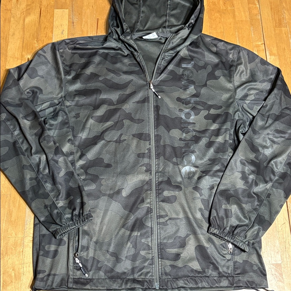 New Balance Camo Zip-Up hooded windbreaker